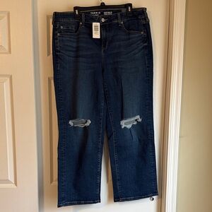 Torrid Wide Leg Denim Jeans with Knee Rips
